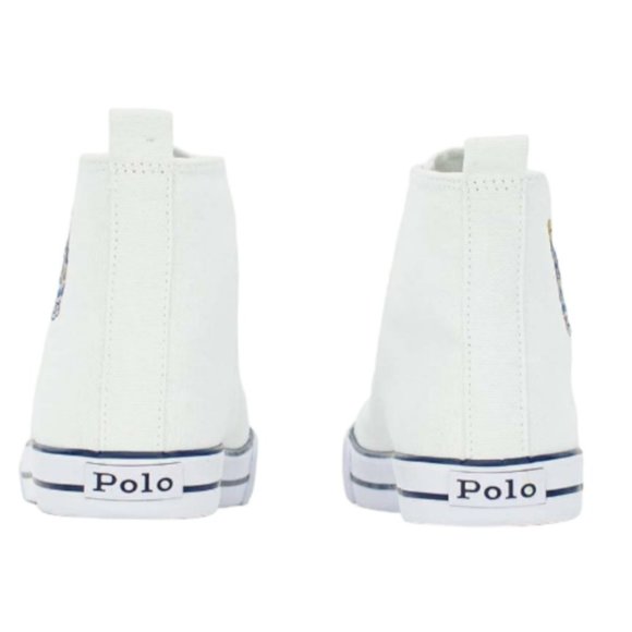 POLO Ralph Lauren HAMPTYN HI II Bear Sneakers Shoes Kids GS Size 6.5Y Junior - Picture 4 of 5